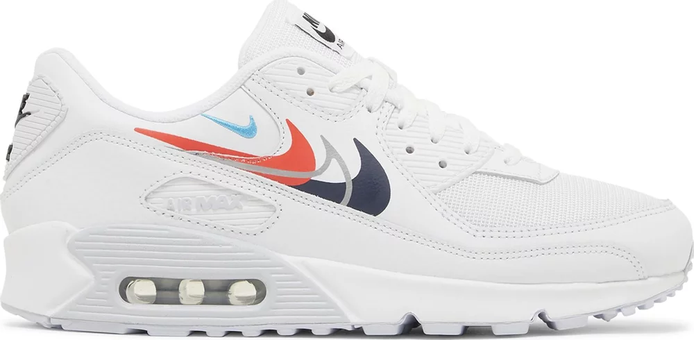 Air Max 90 Multi Swoosh – White Bright Crimson