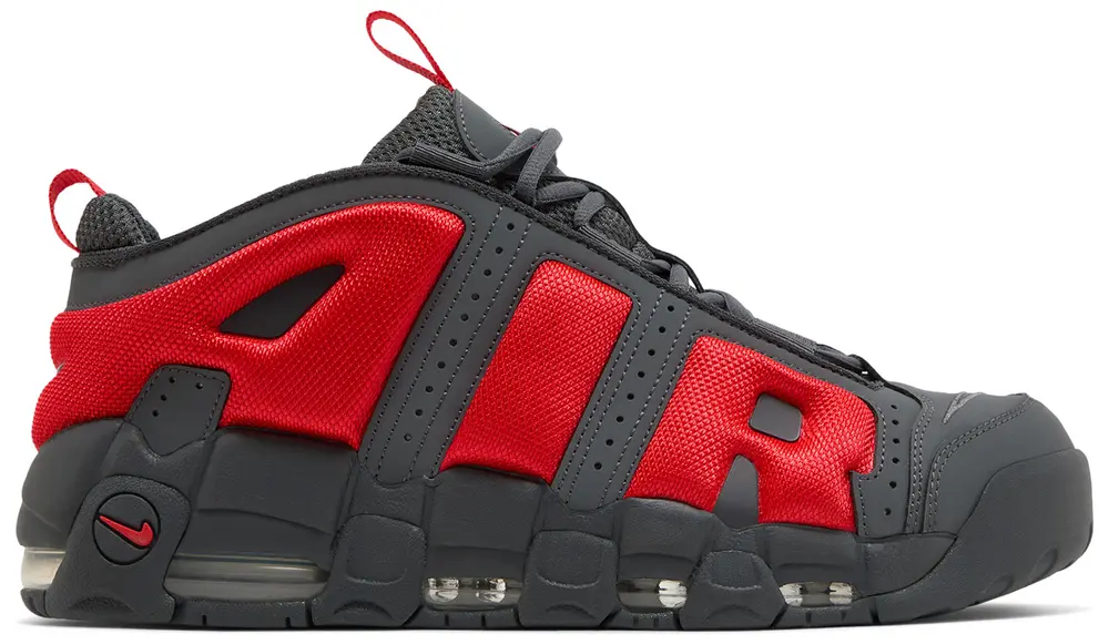 Air More Uptempo Low 'Dark Grey Light Crimson'