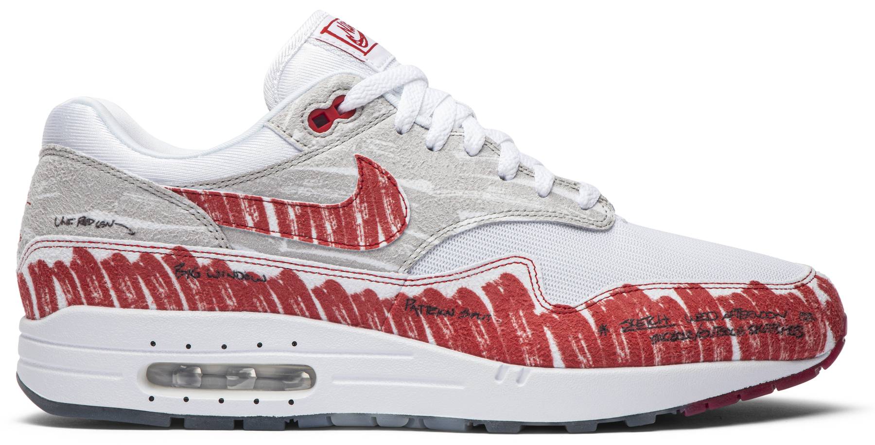Air Max 1 Sketch To Shelf – University Red