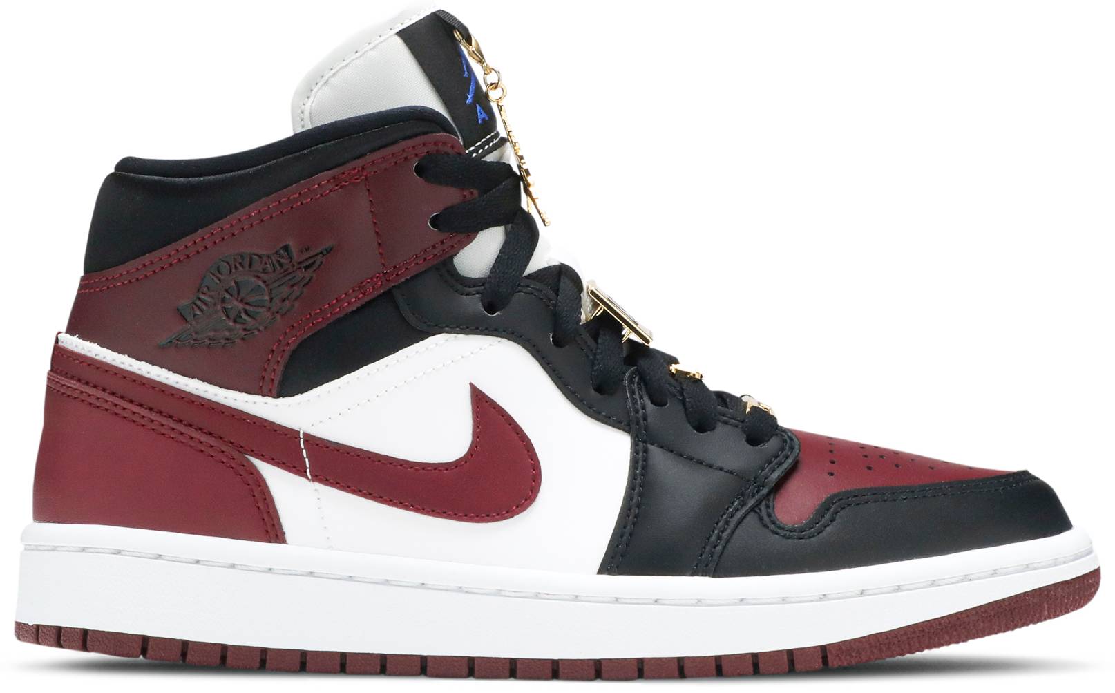 Womens Jordan 1 Mid SE Black Dark Beetroot