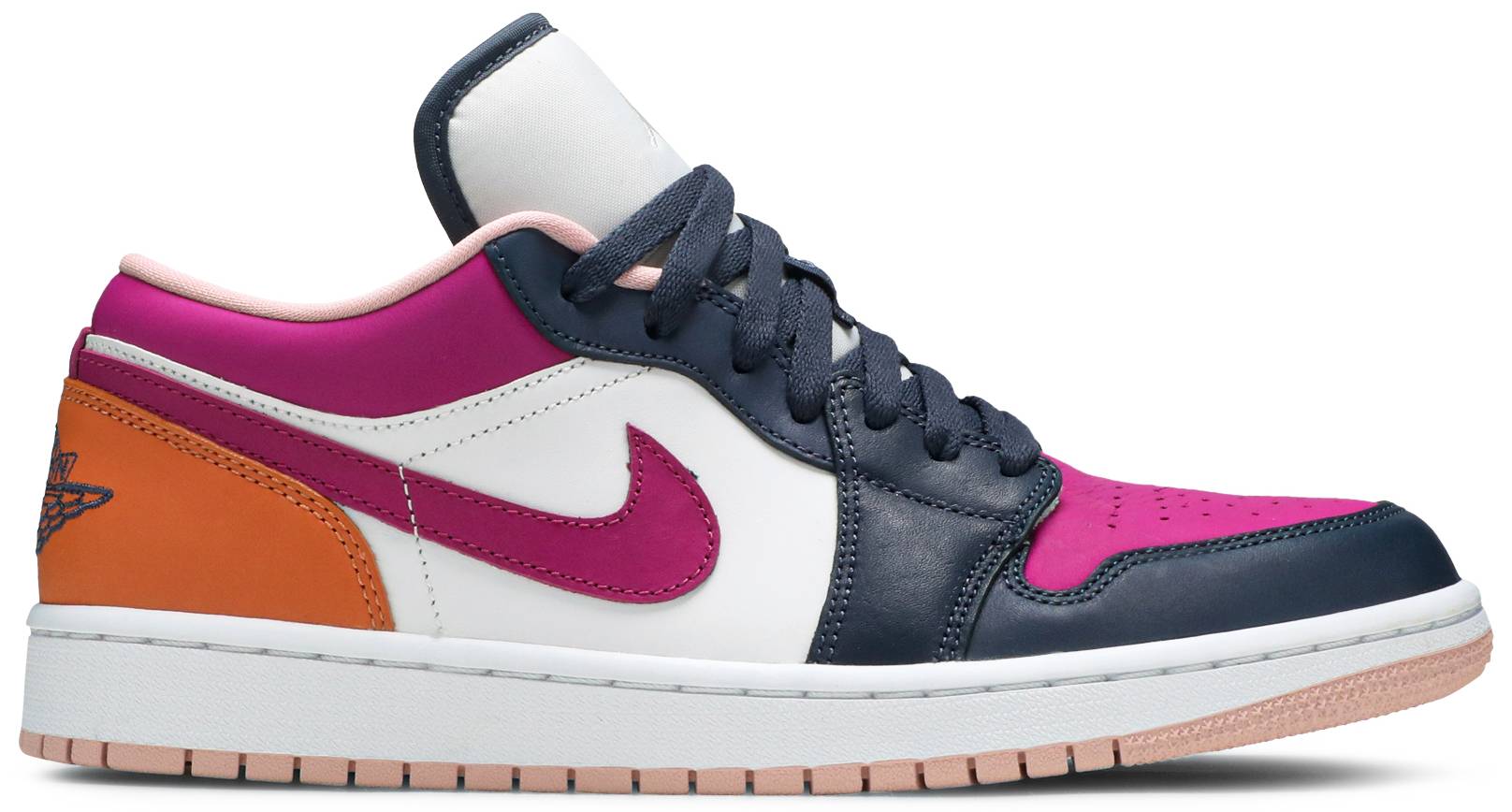 Womens Air Jordan 1 Low SE Mismatched – Purple Magenta
